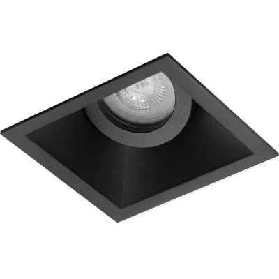 Afbeelding van Premium Inbouwspot John Zwart Verdiepte vierkante spot Extra Warm Wit (2700K) Met Philips LED
