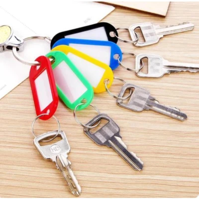 Afbeelding van Sleutel labels 5 STUKS Keychain verschillende kleuren Key tag Sleutelhanger onderscheider Naam Sleutels organiseren Sleutelhouder Sleutellabels Bagagelabels Reislabel