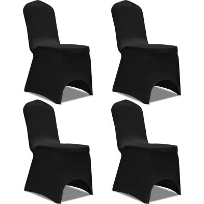 Afbeelding van Stoelhoes stretch 4 stuks zwart