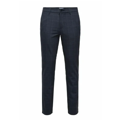 Afbeelding van ONLY &amp; SONS Onsbrad Life Slim Check 0184 Pant, Dress Blues/Checks: , 28W x 32L