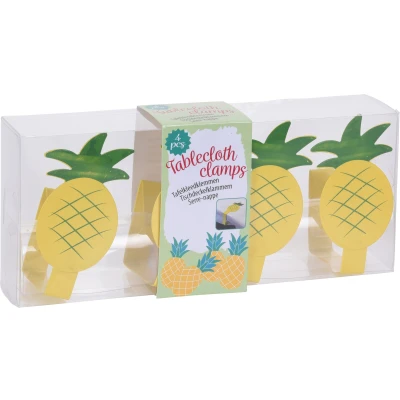 Afbeelding van Tafelkleedklem set 4 stuks ananas