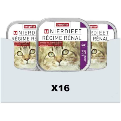 Afbeelding van 16x Beaphar Nierdieet Lam 100 gr