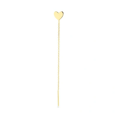 Afbeelding van Doortrekoorbel Hartje 14K Geelgoud Per Stuk Stijlvol en Elegant Sieraad