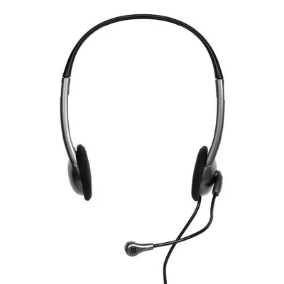 Afbeelding van Port Connect Stereo hoofdtelefoon met microfoon 3,5 mm jack home office zwart