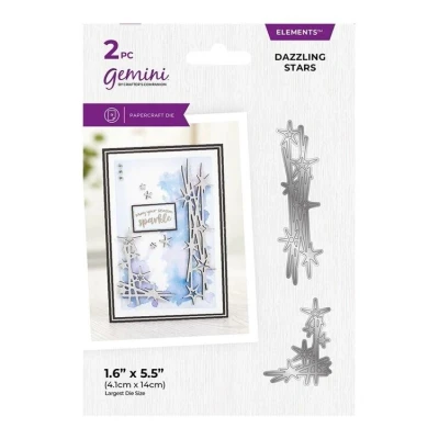 Afbeelding van Gemini Elements Scattered Corners&amp;Borders Snijmal Dazzling Stars