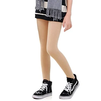 Afbeelding van LOLANTA Meisjes winterlegging dikke fleece gevoerde rekbare zachte panty schooluniform, huidskleur, M (6 8 jaar)