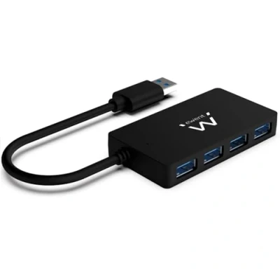 Afbeelding van Ewent EW1136 USB 3.0 hub, 4 poorten voor gegevensoverdracht, 5 Gbps