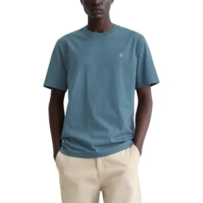 Afbeelding van Marc O&#039;Polo Short Sleeve LOGO Crewneck Tshirt basic, Heren, Maat: XS, Storm