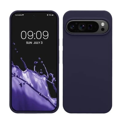 Afbeelding van kwmobile telefoonhoesje geschikt voor Google Pixel 9 Pro XL Hoesje met siliconen coating Smartphone case in deep ocean