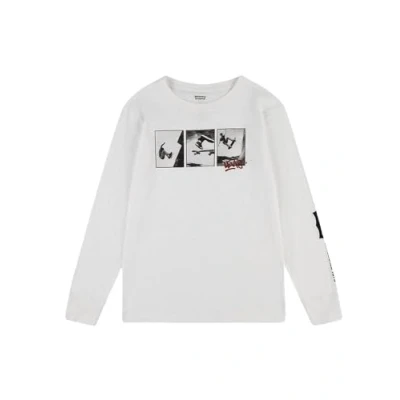 Afbeelding van Levi&#039;s Jongen&#039;s Lvb 3peat Photoreal ls tee 8ej281 T shirt, Helder Wit, 4 jaar