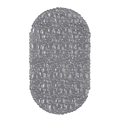 Afbeelding van Relaxdays antislipmat bad ovaal antislip mat douche badmat badkamer matje grijs