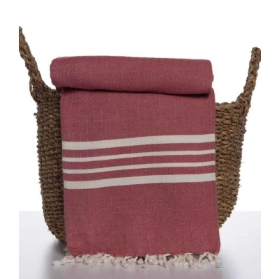 Afbeelding van Hamamdoek Krem Sultan XXL Dusty Rose van Lalay