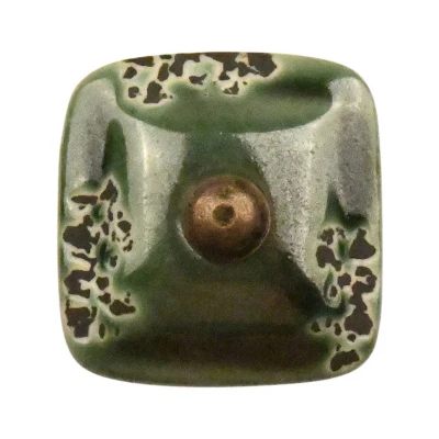Afbeelding van Good in Style Kastknop 36mm vierkant groen/zwart