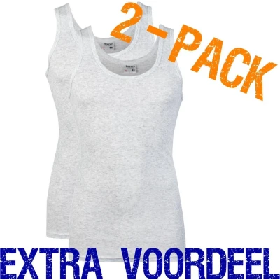 Afbeelding van Beeren heren hemd MAAT M 2 pack grijs melee