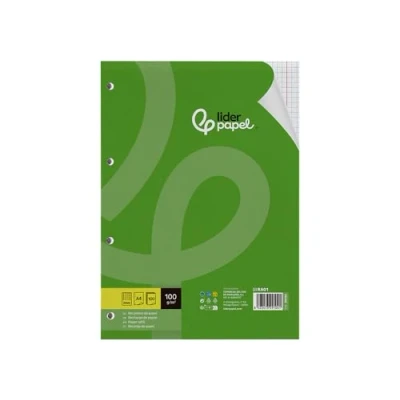 Afbeelding van Liderpapel navulverpakking, A4, 100 vellen, g/m2, geruit, 5 mm, met rand, 4 gaten