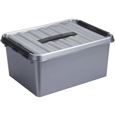 Afbeelding van SUNWARE Q Line Box 15 liter 40 x 30 18cm zilver/zwart
