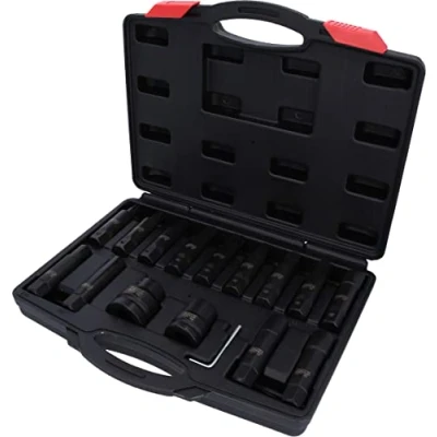 Afbeelding van KS Tools 450.0420 3/4&quot; +1&quot; kracht wisseldoppen en bitdoppenset, 16 dlg