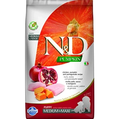 Afbeelding van N&amp;D Pumpkin puppyvoeding Kip medium/maxi 2.5 kg.
