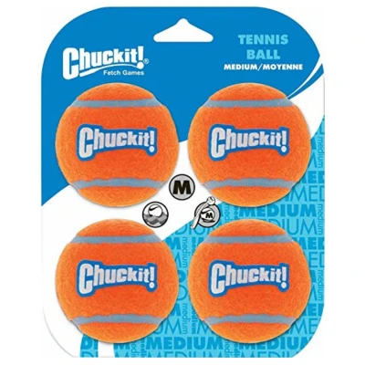 Afbeelding van Chuckit Tennisbal MEDIUM 6X6X6 CM 4 STUKS
