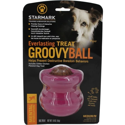 Afbeelding van Starmark Eeuwige Groovy Ball Hond Speelgoed, Medium