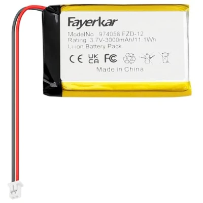 Afbeelding van Fayerkar 3,7 V 3000 mAh 974058 oplaadbare lithium polymeer batterijvervanging voor doe het zelf elektronische producten met 5 beweegbare energieopslag energie ledlampen