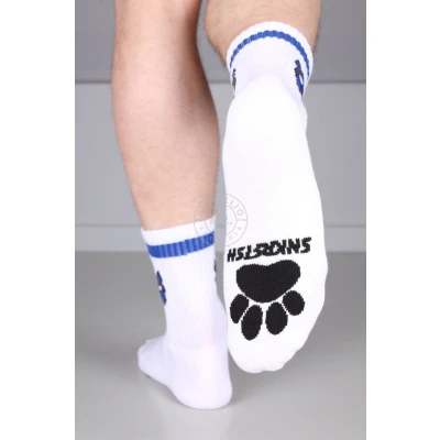 Afbeelding van SNKRFTSH PUPPY SOCKS BLUE Men Size: 39 42 / White