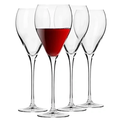 Afbeelding van Krosno Perla Rode Wijnglazen 4 x 480 ml Set Huwelijksgeschenk Vaatwasserbestendig Crystalline Glas Loodvrij Duurzaam Krasbestendig Cadeau idee