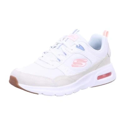 Afbeelding van Skechers Dames Skech AIR Court Cool Avenue, Lichtblauw en Grijs leer/lichtblauw mesh/MUL, 8 UK, Leer Mesh Mul, 41 EU