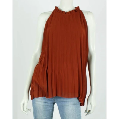 Afbeelding van Top Iris Plissé Roest One Size