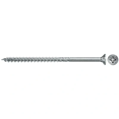 Afbeelding van Fischer 670418 spaanplaatschroeven Power Fast II 5,0 x 50 PZ2 verzonken kop deeldraad blauw verzinkt (200st)