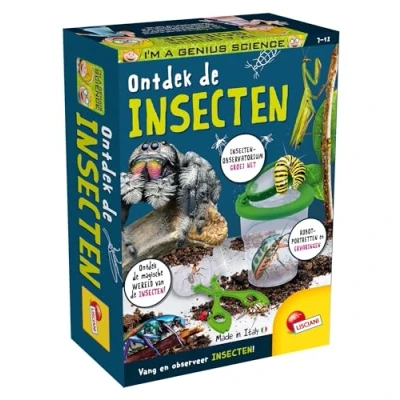 Afbeelding van LISCIANI Ik ben een genie Wetenschap Pocket Ontdek Insecten Complete set met vergrootglas en insectentangen Voor kinderen van 7 12 jaar Gemaakt in Italië