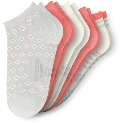 Afbeelding van Schiesser dames bluebird 5P sneakersokken basic flower multi