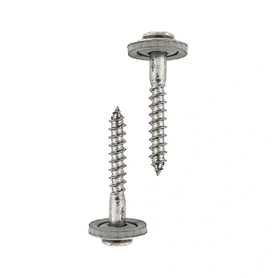 Afbeelding van HELPMATE Spenglerschroeven 4,5 x 45 mm, 150 stuks, DIN 7995, roestvrij staal A2, PZ2, dakdekkerschroeven, lenskop, met plaatschijf en EPDM Di, zilver, mm
