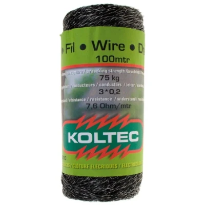 Afbeelding van Schrikdraad zwart 2mm 12 PE 250m