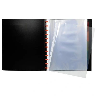Afbeelding van Exacompta 86234E zichtmap Exactive met ringen, DIN A4, 20 hoezen, 1 stuk, zwart