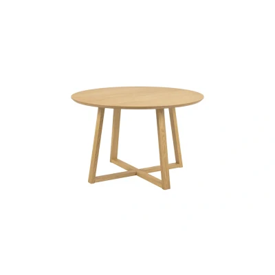 Afbeelding van Eettafel Herslev ø120 cm in naturel eiken met kruispoot