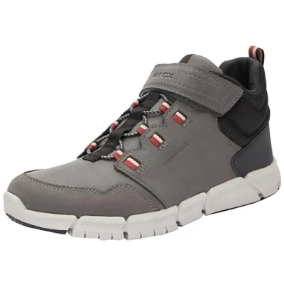 Afbeelding van Geox Sneakers hoog voor kinderen, Maat: 38, Grey dk red c Nubukleer/ textiel