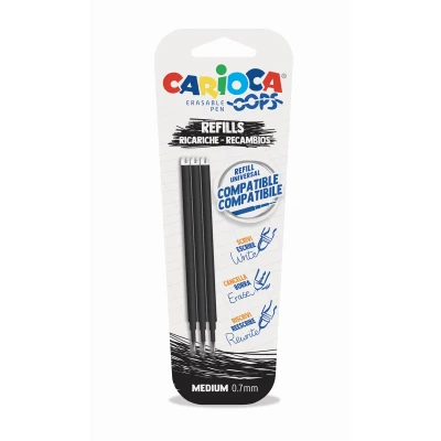 Afbeelding van Carioca Oops navulling, medium, zwart, blister van 3 stuks