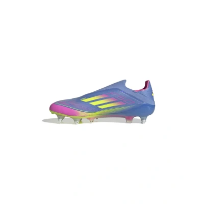 Afbeelding van adidas Performance F50 Elite Laceless SOFT Ground Voetbalschoenen met kunststof noppen, Heren, Maat: 36, Blue fusion lucid lemon pink