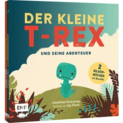 Afbeelding van Der kleine T Rex und seine Abenteuer: 2 Bilderbücher im Bundle: Starke Dino Geschichten zum Vorlesen Mutmachen für Kinder ab 3 Jahren