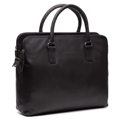 Afbeelding van The Chesterfield Brand Leren Laptoptas Zwart Cameron
