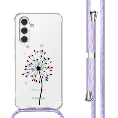 Afbeelding van Samsung Galaxy A54 (5G) Hoesje Kunststof iMoshion Softcase/Koordhoesje/Backcover Sandstone Dandelion Telefoonhoesje
