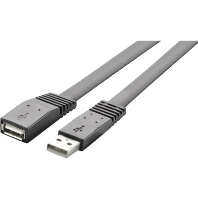 Afbeelding van Renkforce USB kabel 2.0 A stekker, bus 2.00 m Zwart Zeer flexibel RF 4096134