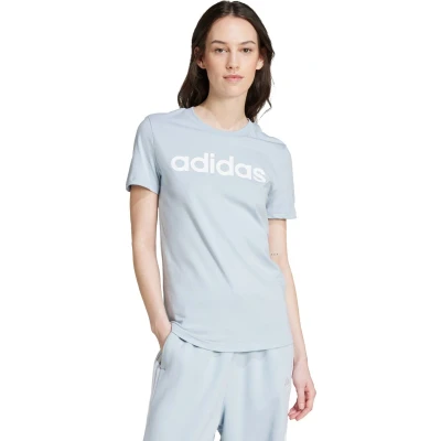 Afbeelding van adidas Sportswear W LIN T Tshirt print, Dames, Maat: Small, Blue