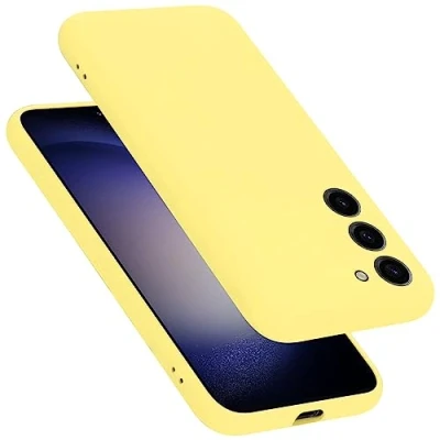 Afbeelding van Cadorabo Hoesje geschikt voor Samsung Galaxy S23 Case in LIQUID GEEL Beschermhoes TPU silicone Cover