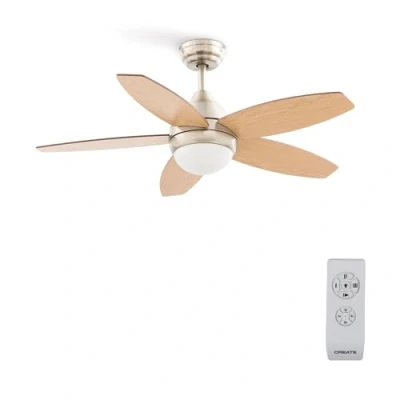 Afbeelding van CREATE Plafondventilator 60W silent Ø107 cm Met afstandsbediening 3 snelheden Timer Zomer/Winter Functie WIND FLOWOOD