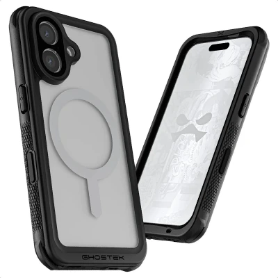 Afbeelding van Ghostek Nautical Waterproof MagSafe Case + Belt Swivel Holster Apple iPhone 16 Clear