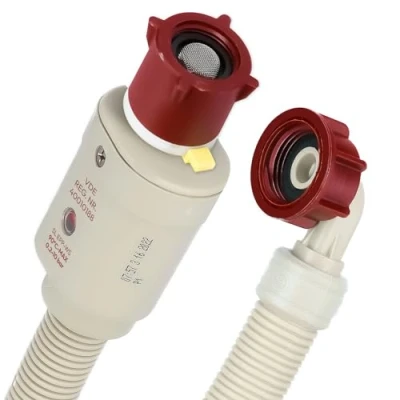 Afbeelding van Kenekos 1,5m 3m Aquastop slang 3/4 inch draad max. 90C, veiligheidsinlaatslang incl. veiligheidsventiel+vuilfilter voor wasmachine, inlaatslang 3 m