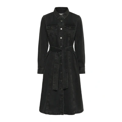 Afbeelding van Kaffe Carly Spijkerjurk, Dames, Maat: 34, Black washed denim