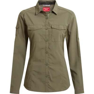 Afbeelding van Craghoppers NosiLife Adventure Dameshemd met lange mouwen, insectenwerend, Wild Olive, 44
